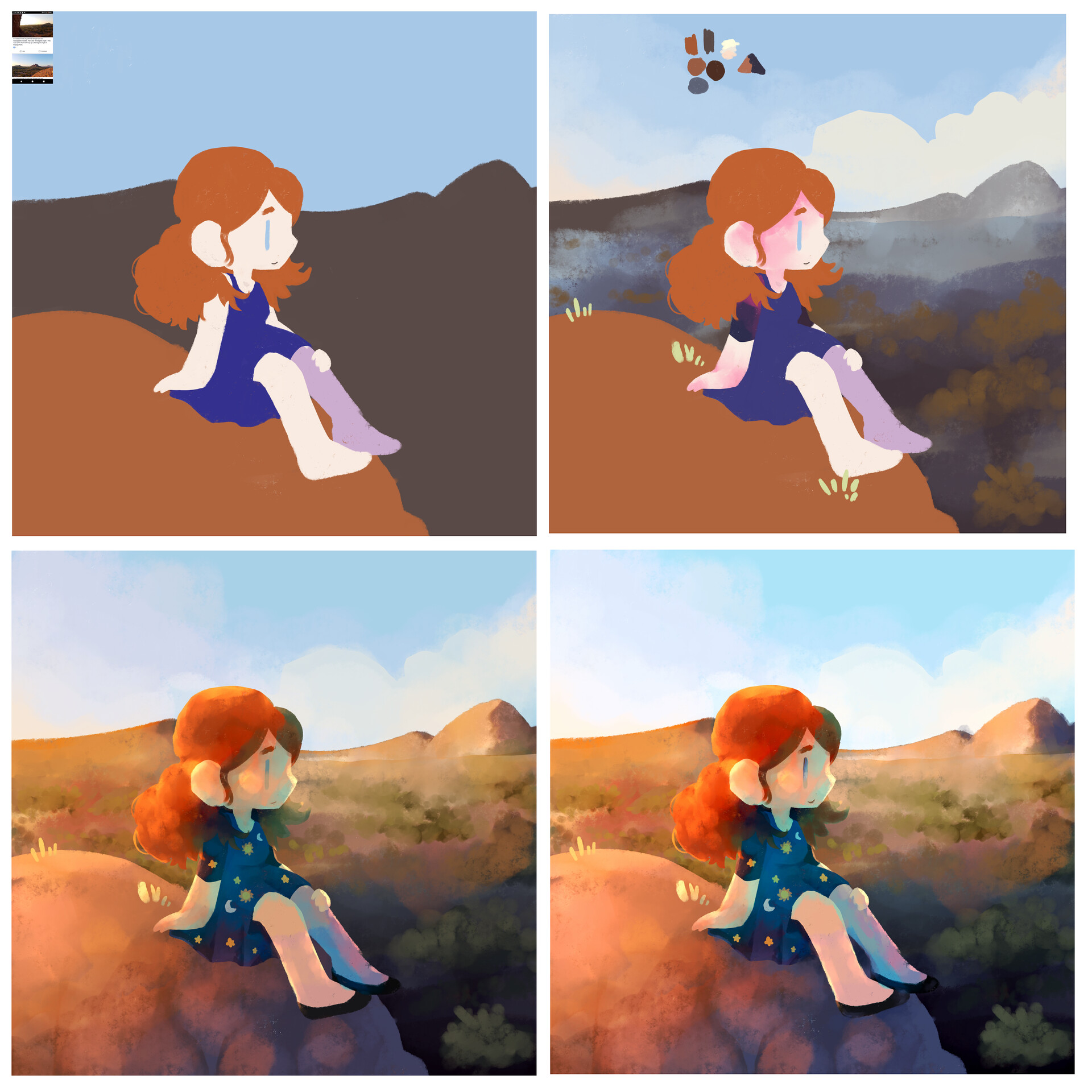 Artstation Landscape Painting Commission Process Visi Herman