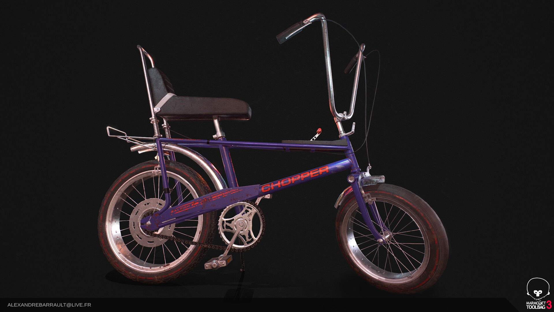 Raleigh chopper purple top