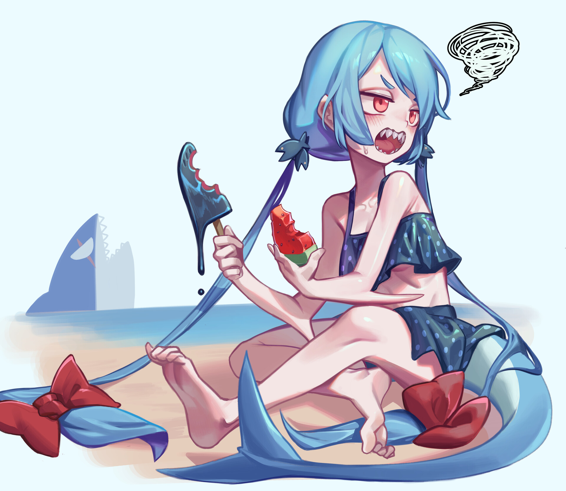 Artstation Shark Girl Ssangbong Llama
