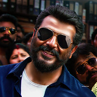 Artstation Thala Ajith Digital Painting Pandiyan Pixels