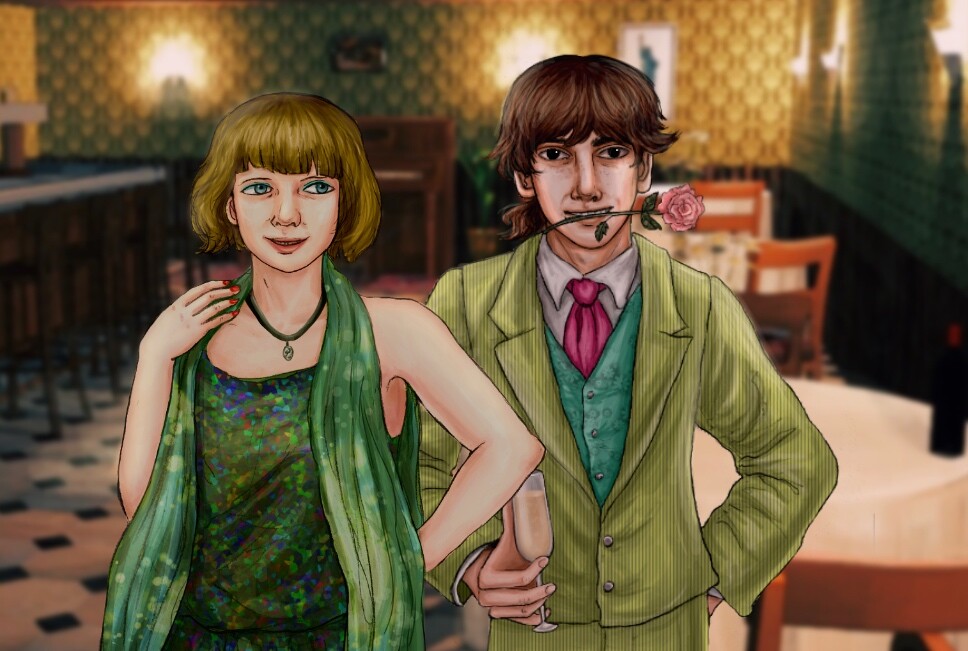 Sam and Lina at the Speakeasy