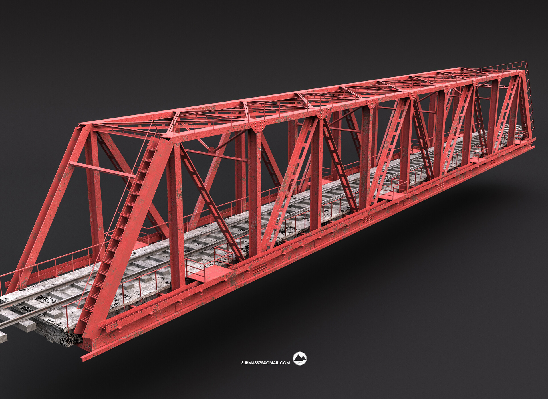 Сергей Миронов - Railway bridge 3D model