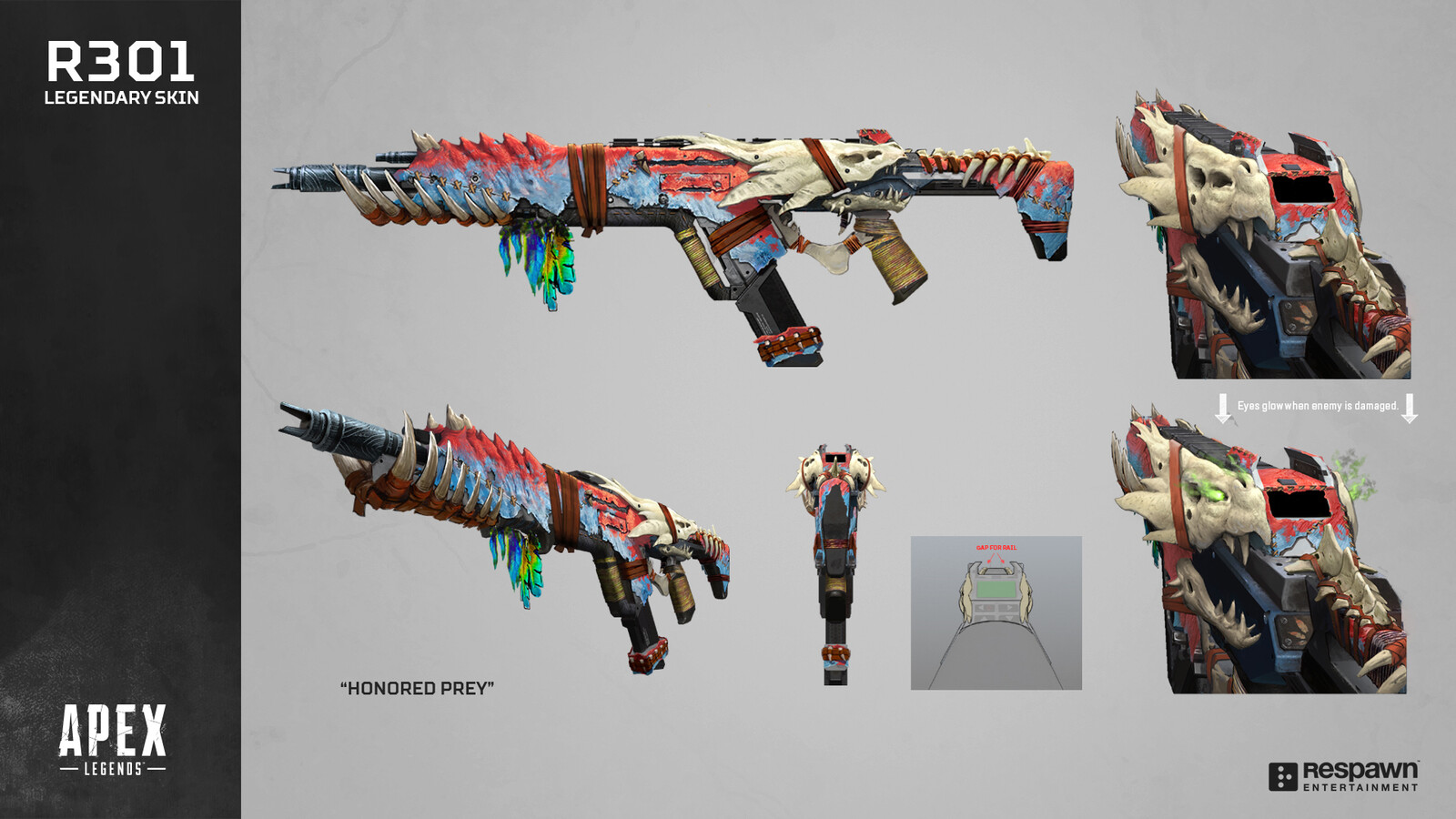 APEX Legends: R301 Honored Prey Legendary Skin.