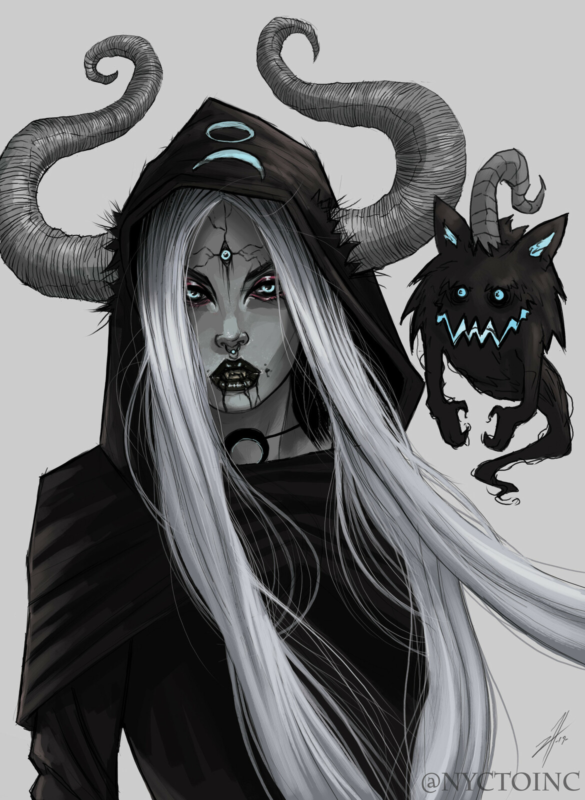 demon girl sketch #4
