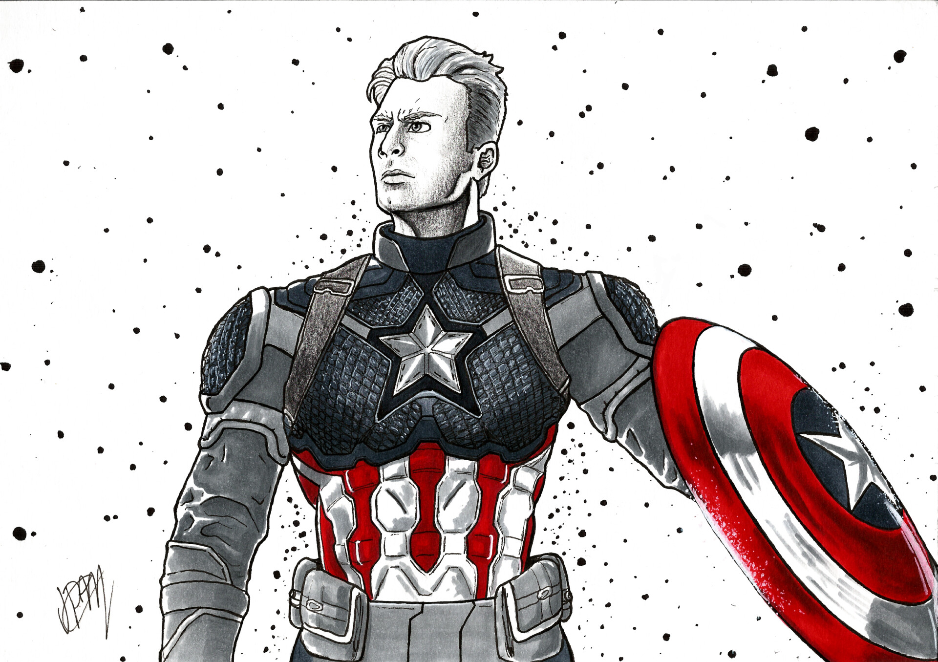 Artstation Capitao America Vingadores Ultimato Capitain America Avengers Endgame Joao Pedro Calheiros Miranda Dos Santos Desenho para colorir de dedoche para dia do índio. vingadores ultimato capitain america