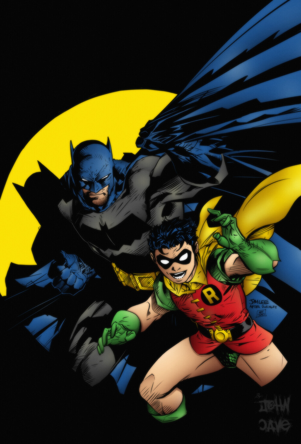 Artstation Batman Robin Classic Cover Color John Cave John Cave