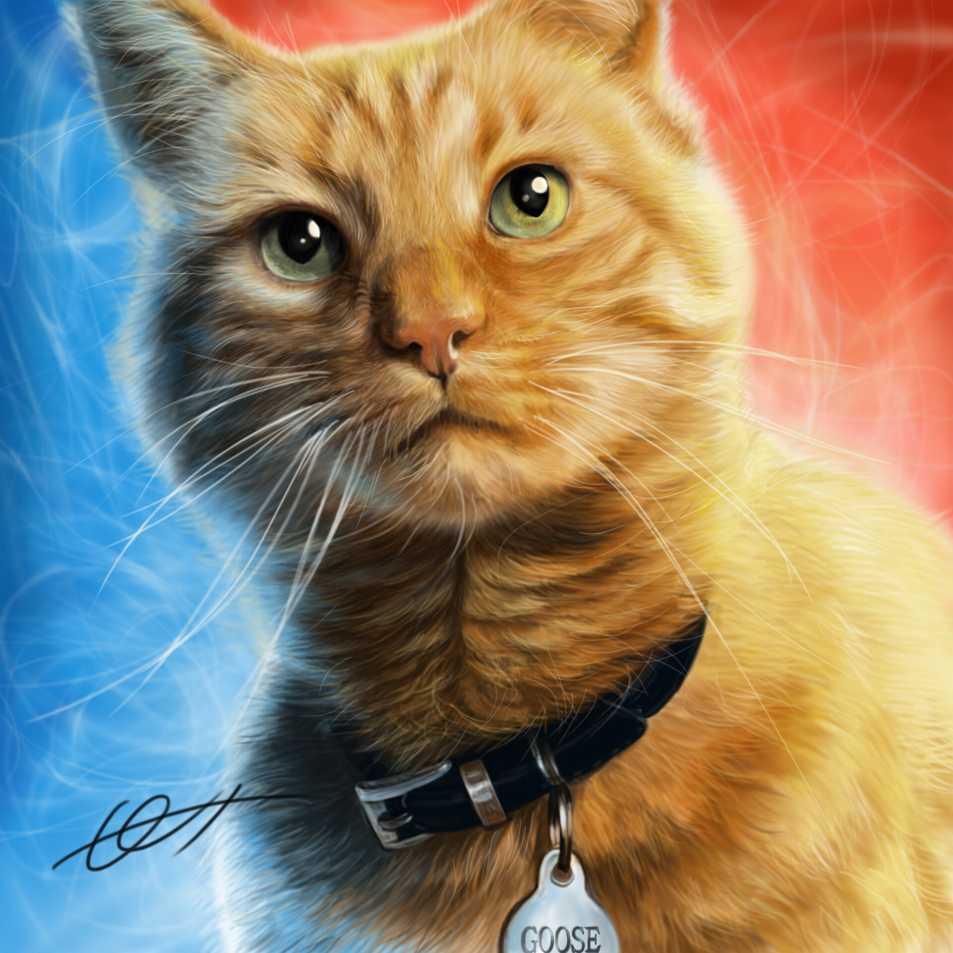 Artstation Digital Painting Goose The Cat Bark Ross