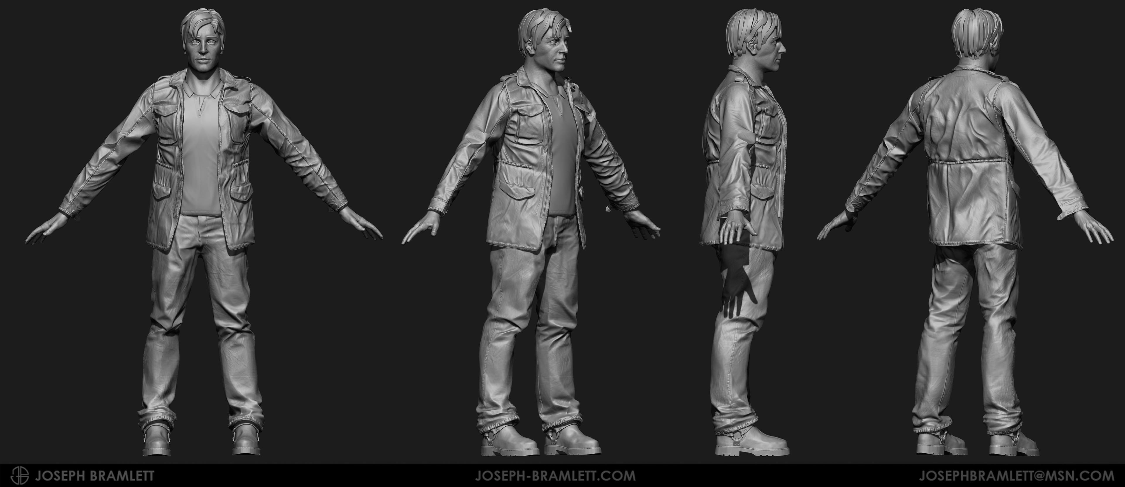 ZBrush highpoly model before final adjustments for scale. 