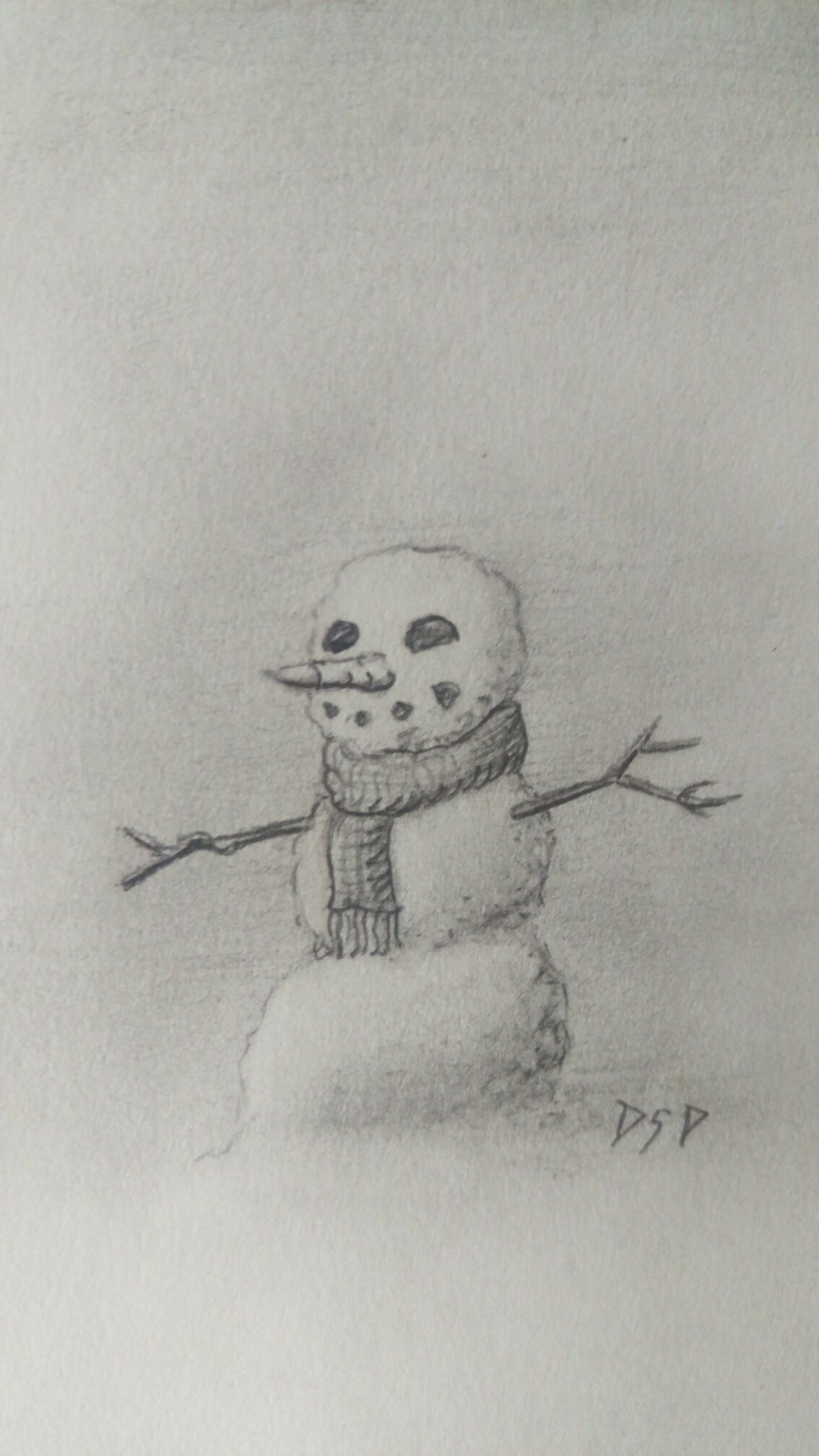Derek S. Prijatelj - A Happy Snowman Sketch