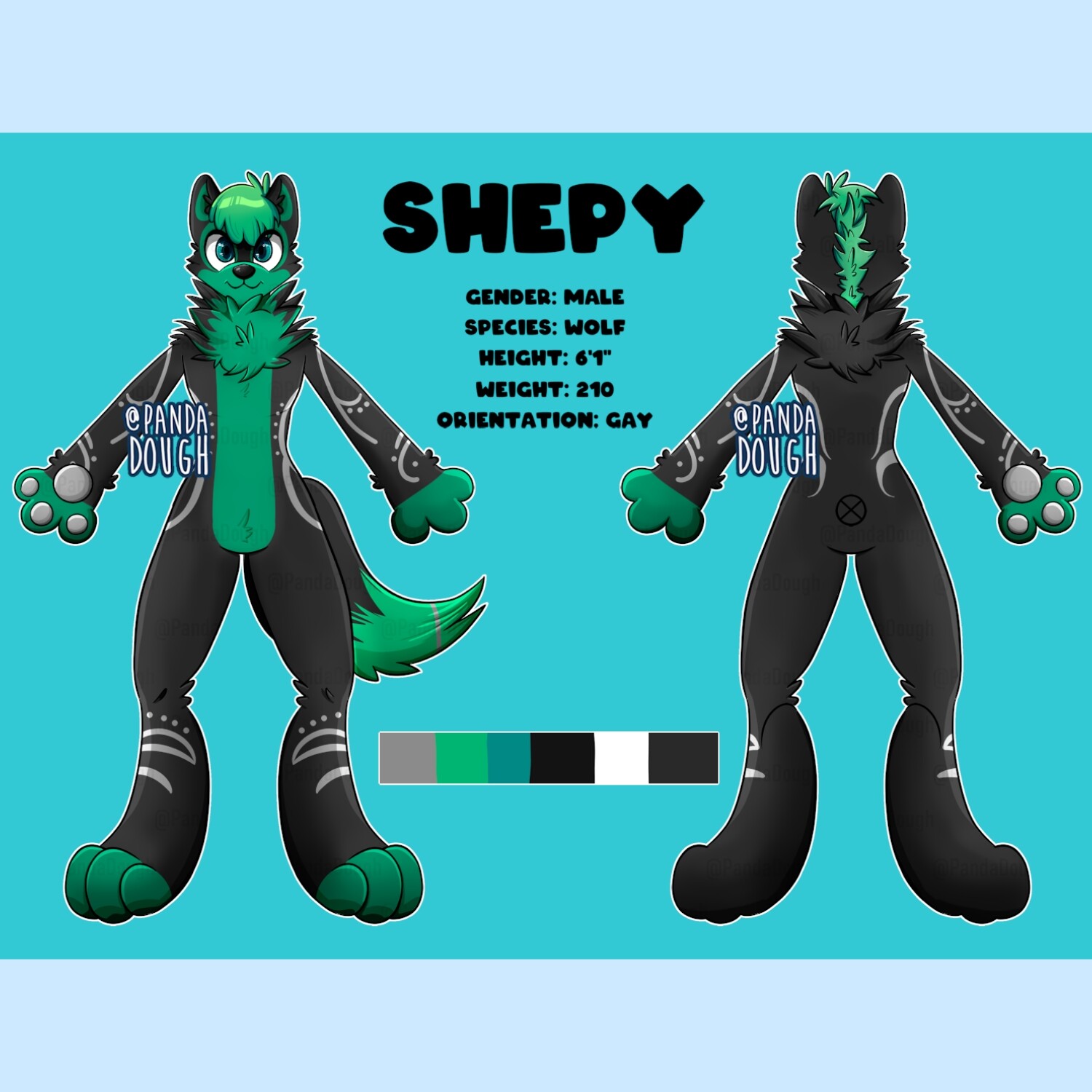 Artstation Furry Character Sheet Commission Pandadough