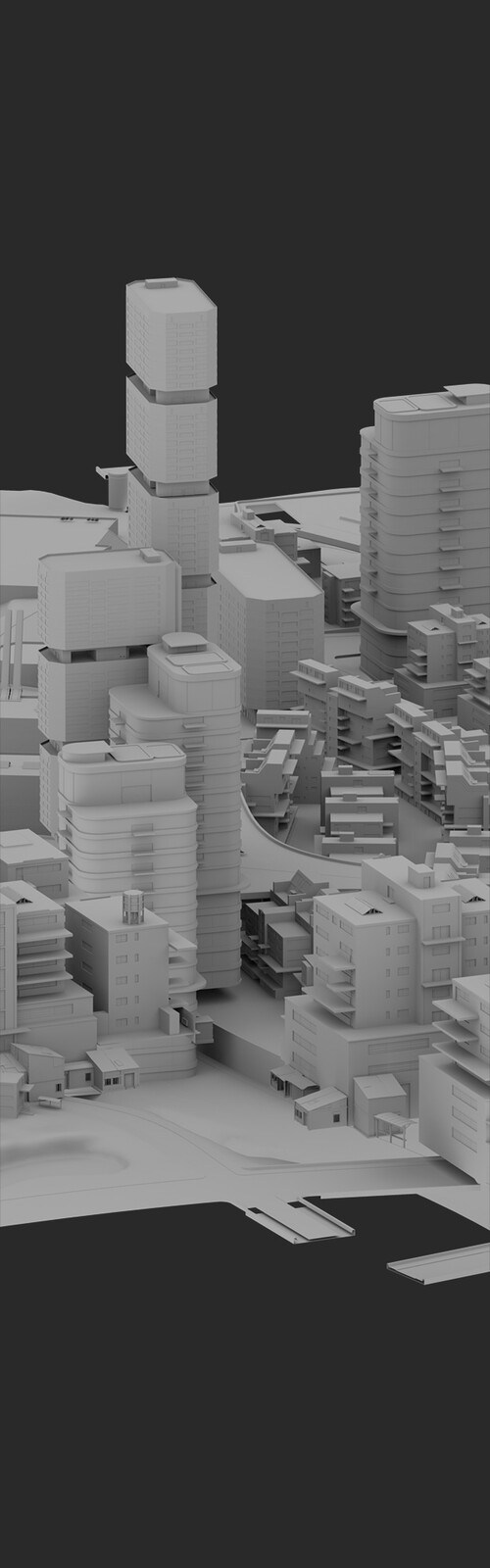 Base mesh render with model parts provided by client 