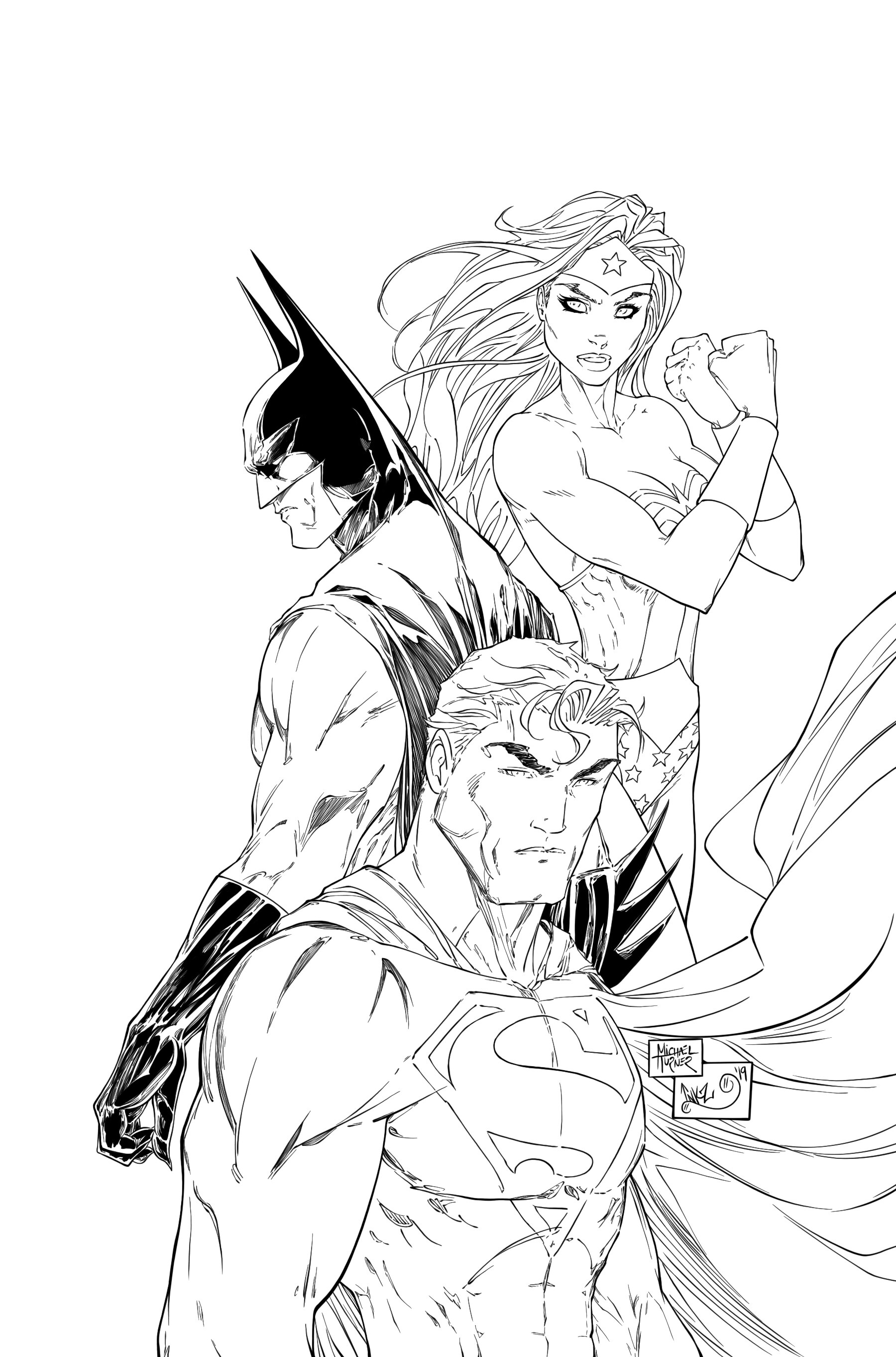 ArtStation - Superman, Batman, Wonder Woman Inks