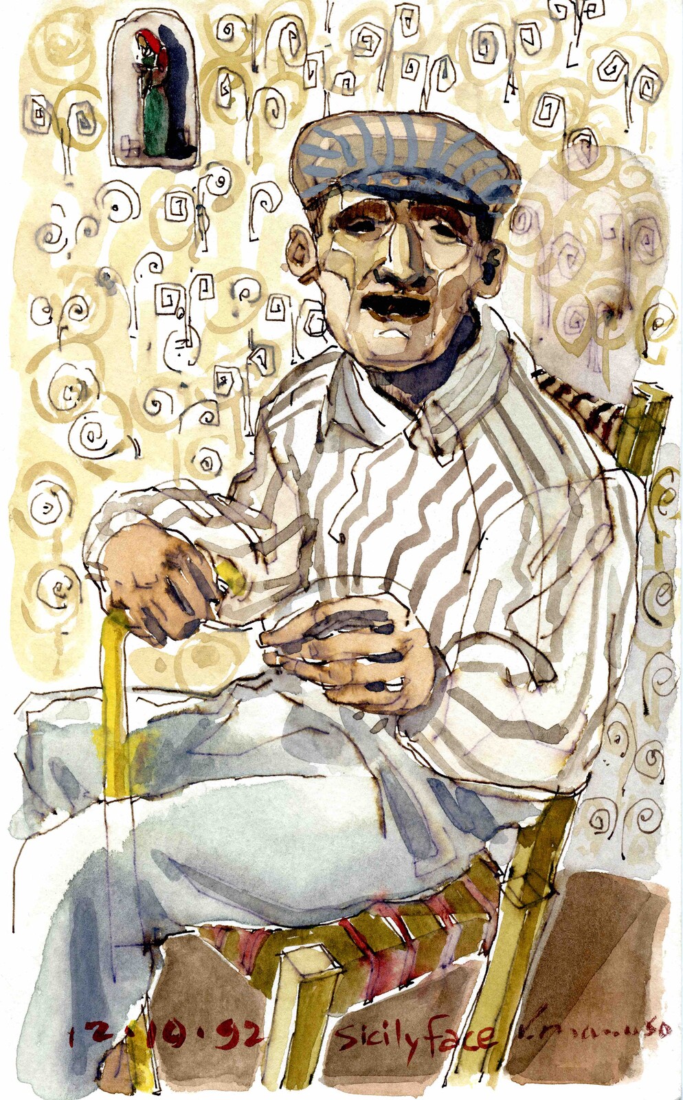 A Sicilian farmer, 12th of October 1992.