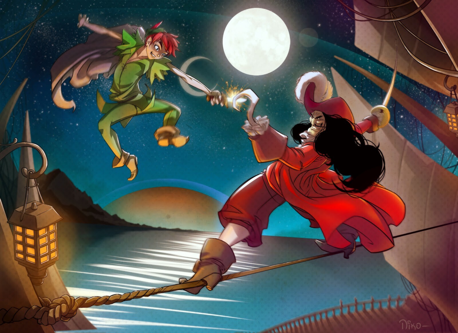 Niko Evangelista - Peter Pan and Captain Hook fight.