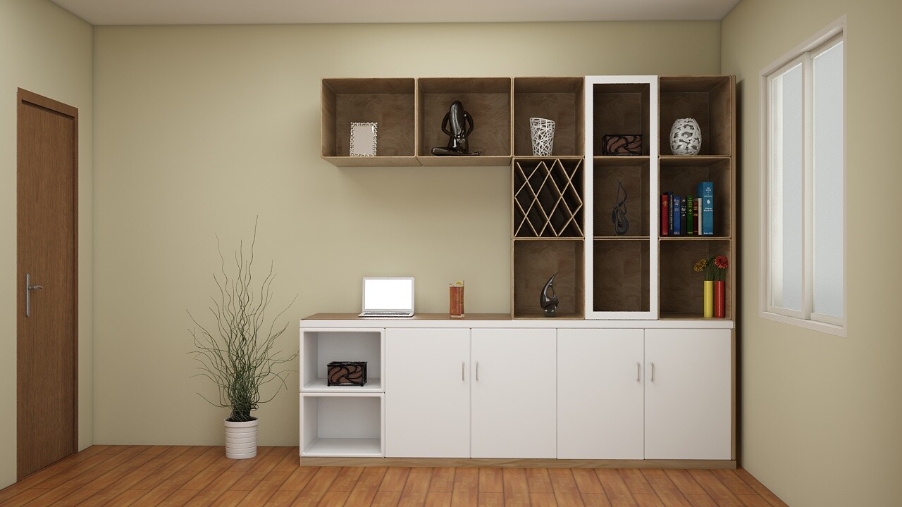 L shaped crockery top unit