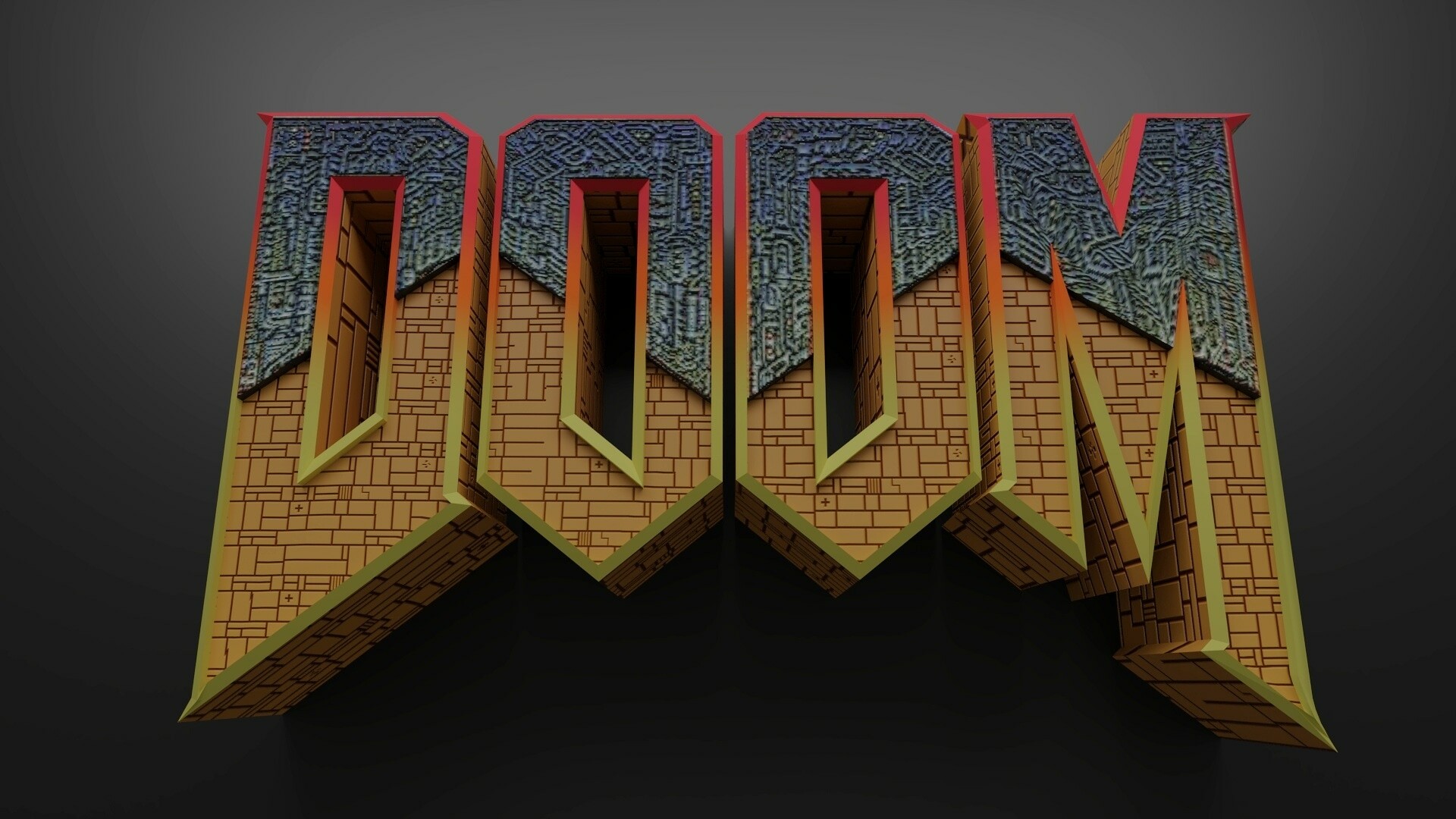 Artstation Doom Original Logo 3d