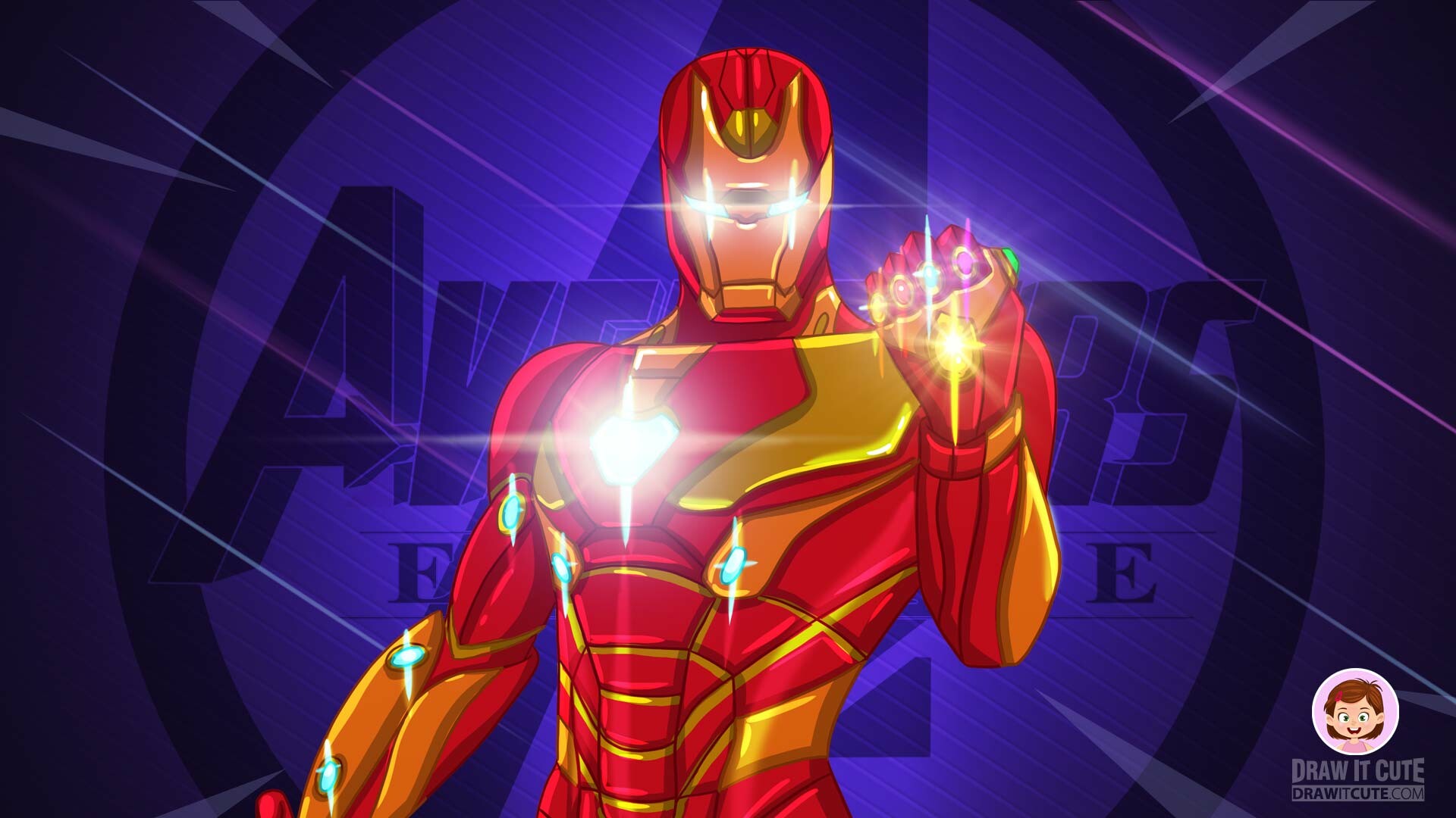 Iron Man Wallpaper With Infinity Stones.