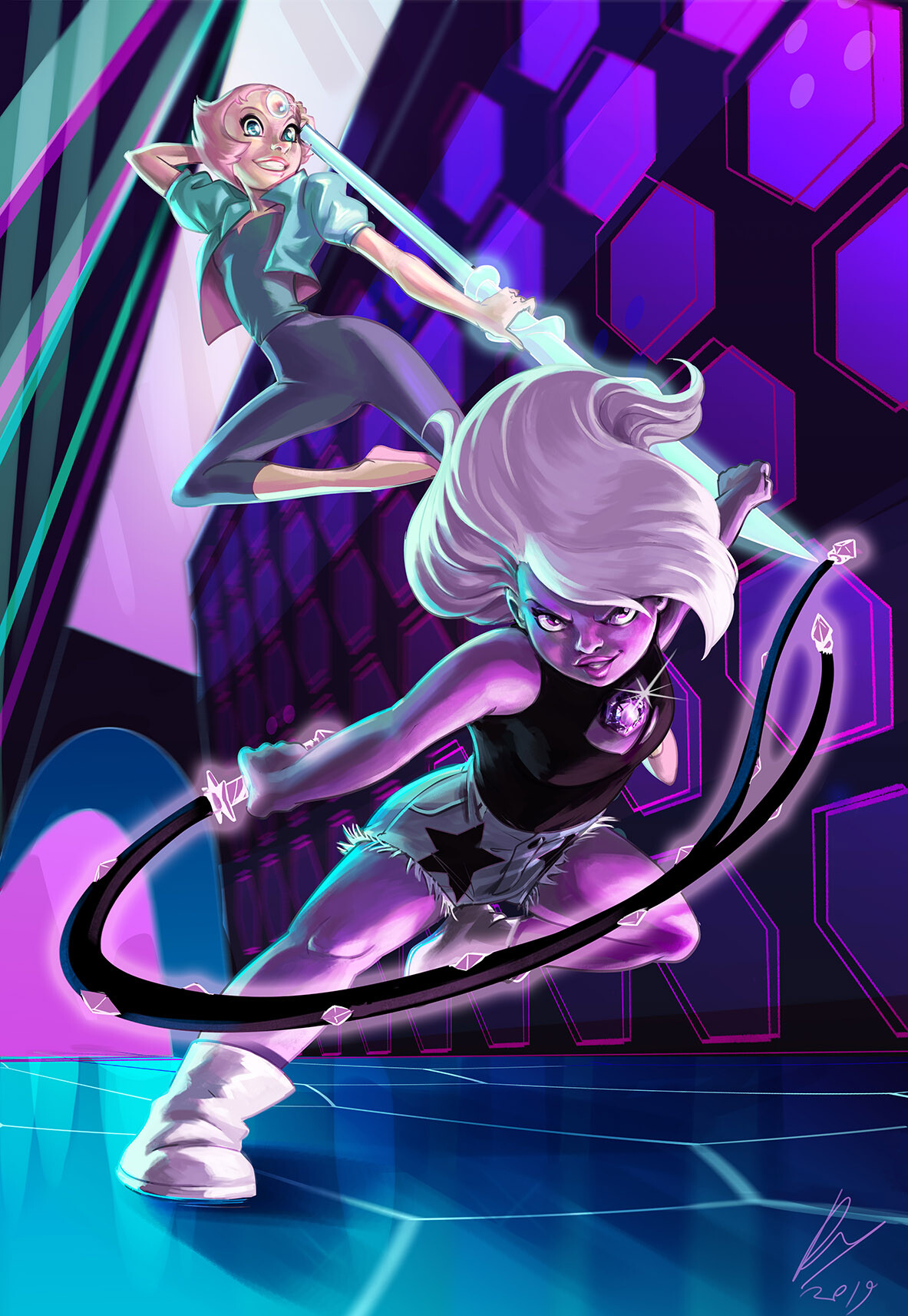 Artstation Amethyst And Pearl On Homeworld Rita Mira