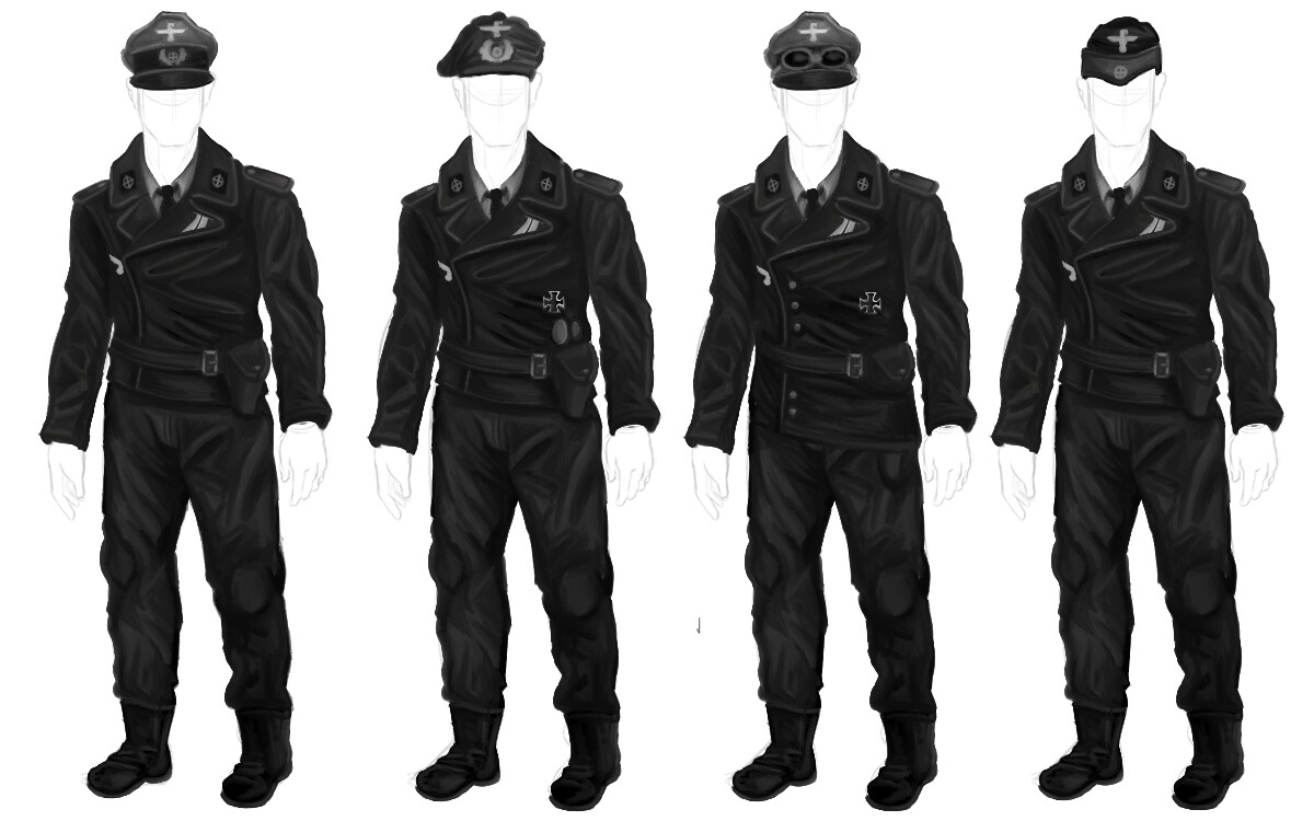 Panzer Crew Uniform studies