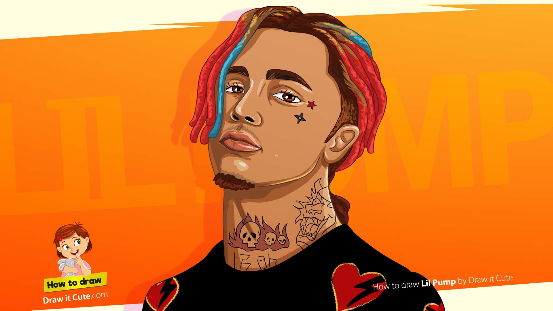 Artstation How To Draw Lil Pump Step By Step Drawing Tutorial