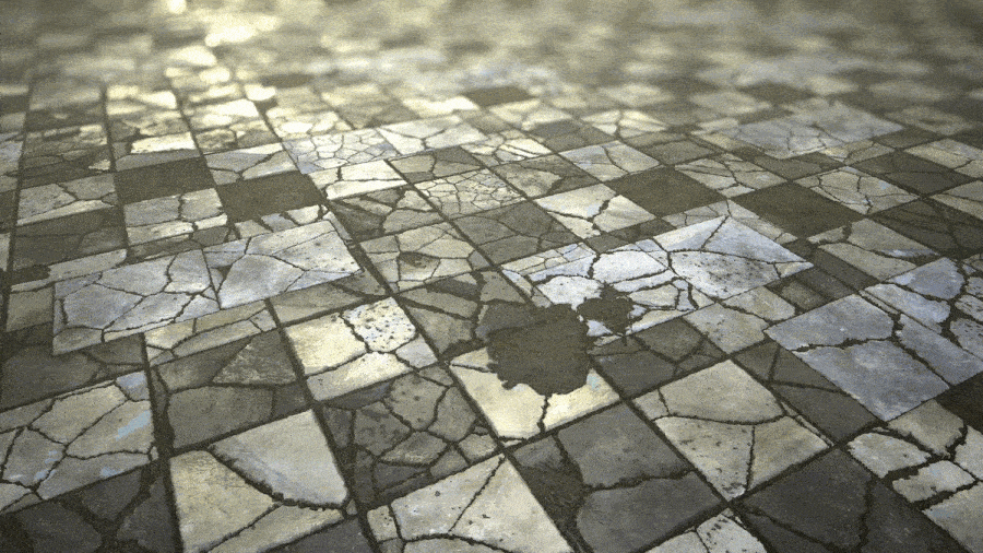 Substance Designer Vladimir Fedorenko, Broken Tile Floor