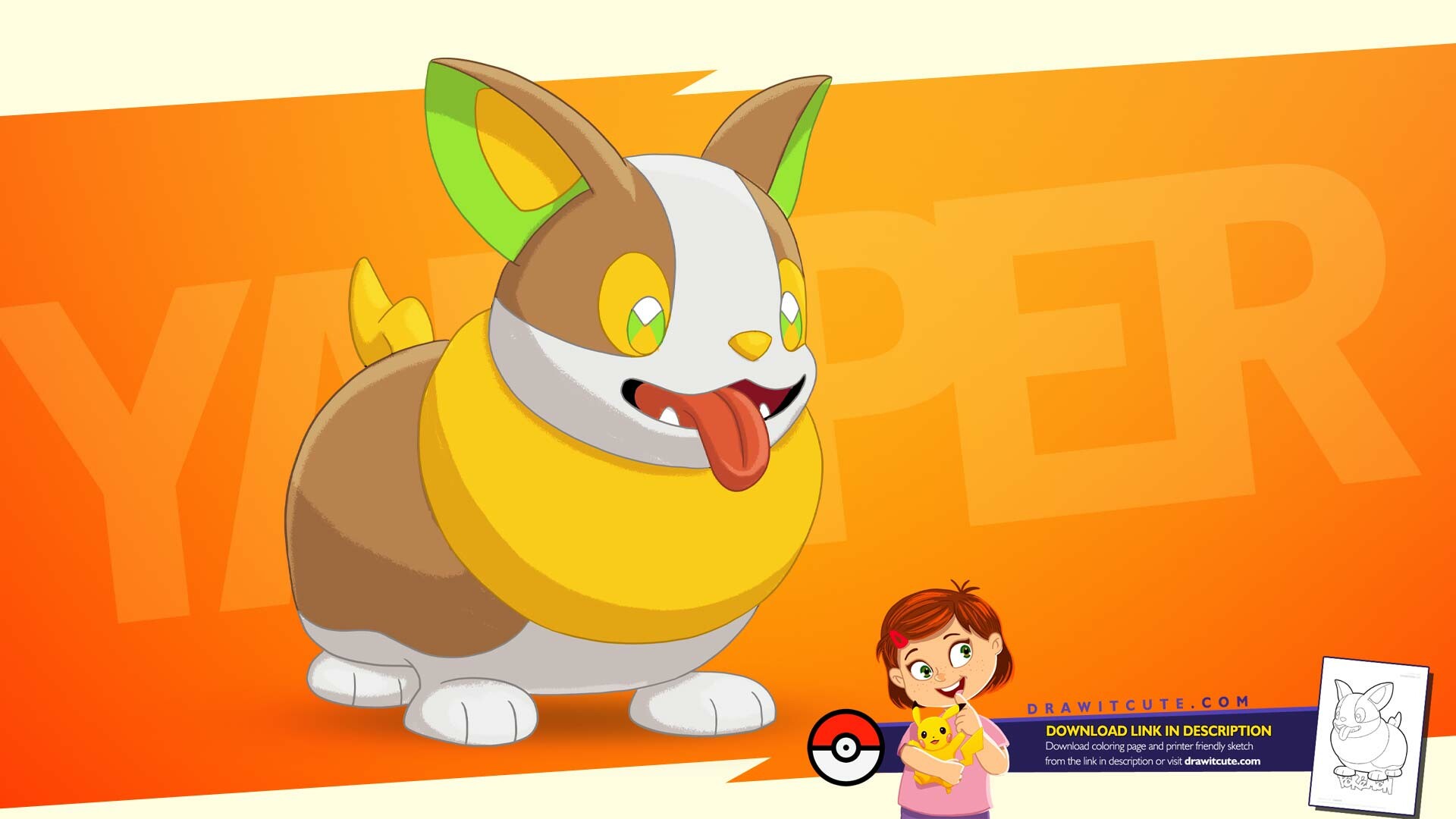 Artstation How To Draw Pokemon Yamper Super Easy Witch