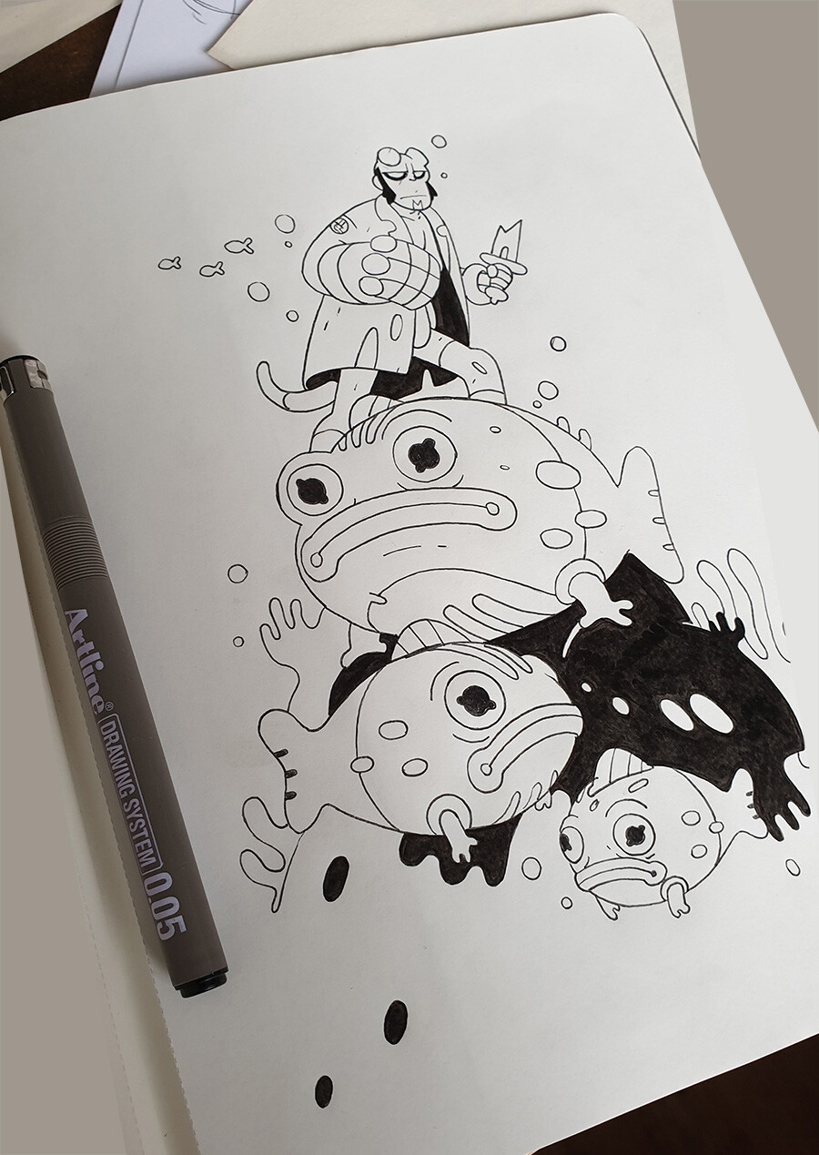 Hell Boy Fan art! Ink