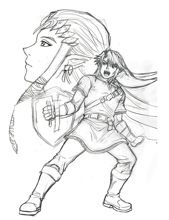 Zelda Twilight Princess Coloring Pages