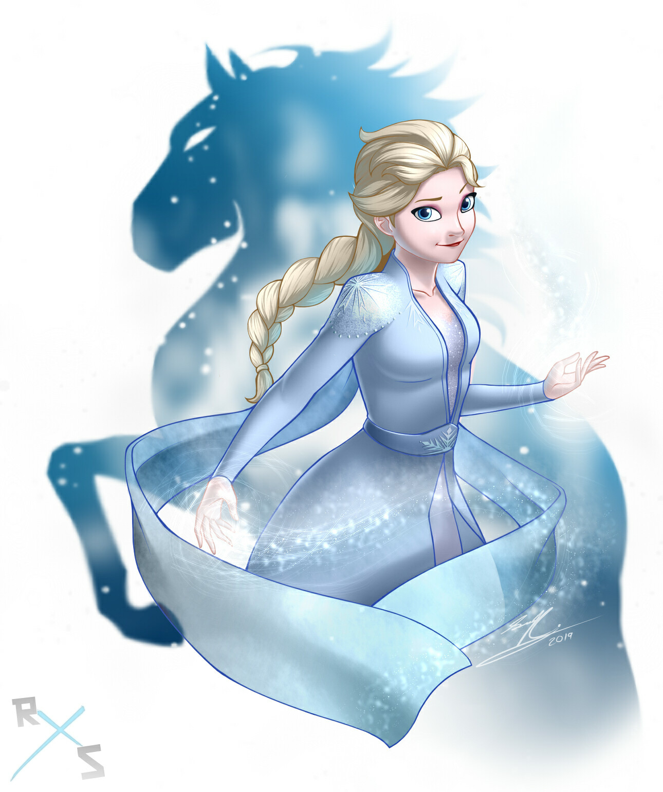 Fan art of Elsa after watching the new trailer release. 