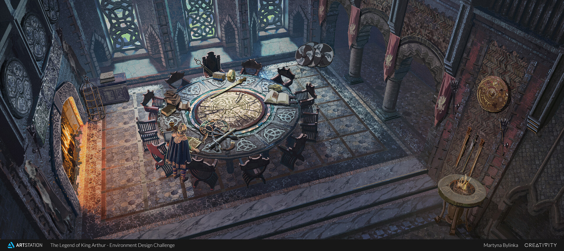 Martyna Bylinka Artstation Challenge The Round Table Hall
