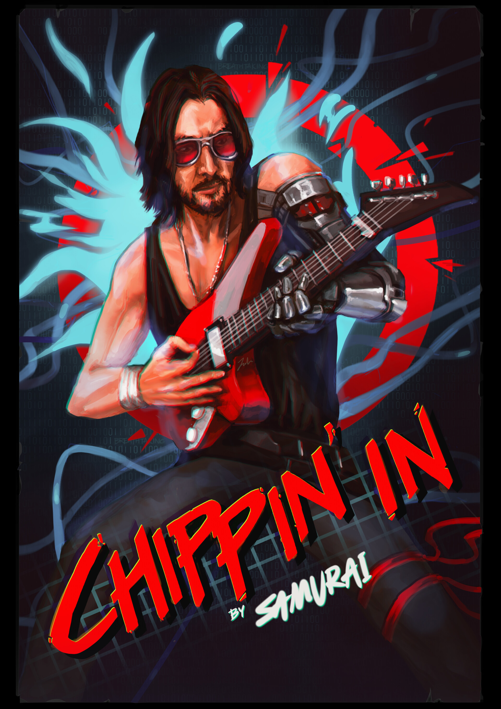Artstation Johnny Silverhand Fan Art Jonah Buzeta,Baddie Neon Pink Wallpaper Aesthetic