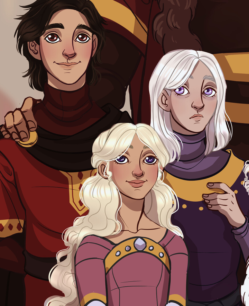 From the left: Duncan "the small", Shaera and Jaehaerys II Targaryen