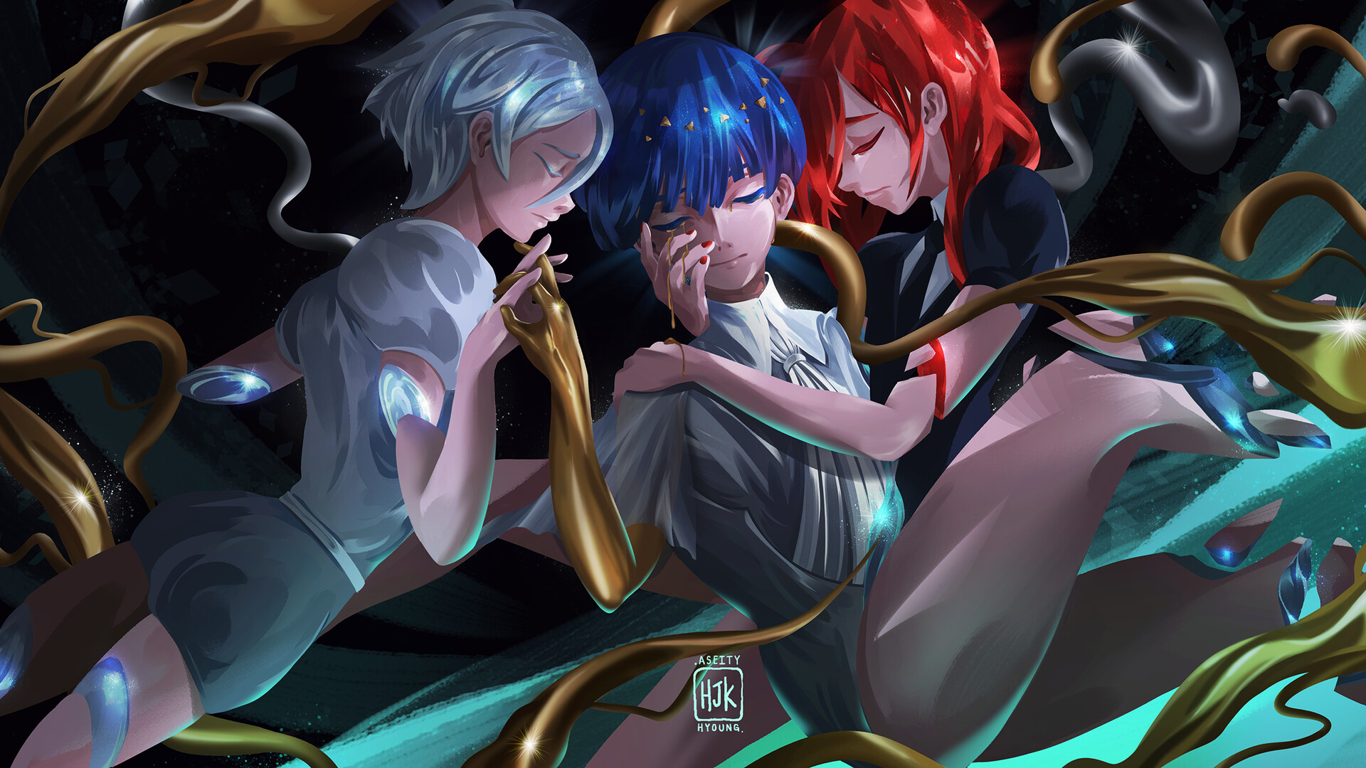 Wallpaper Artstation Don T Let Go Houseki No Kuni By Hyoung Kim Hyoung Kim Desktop Wallpaper