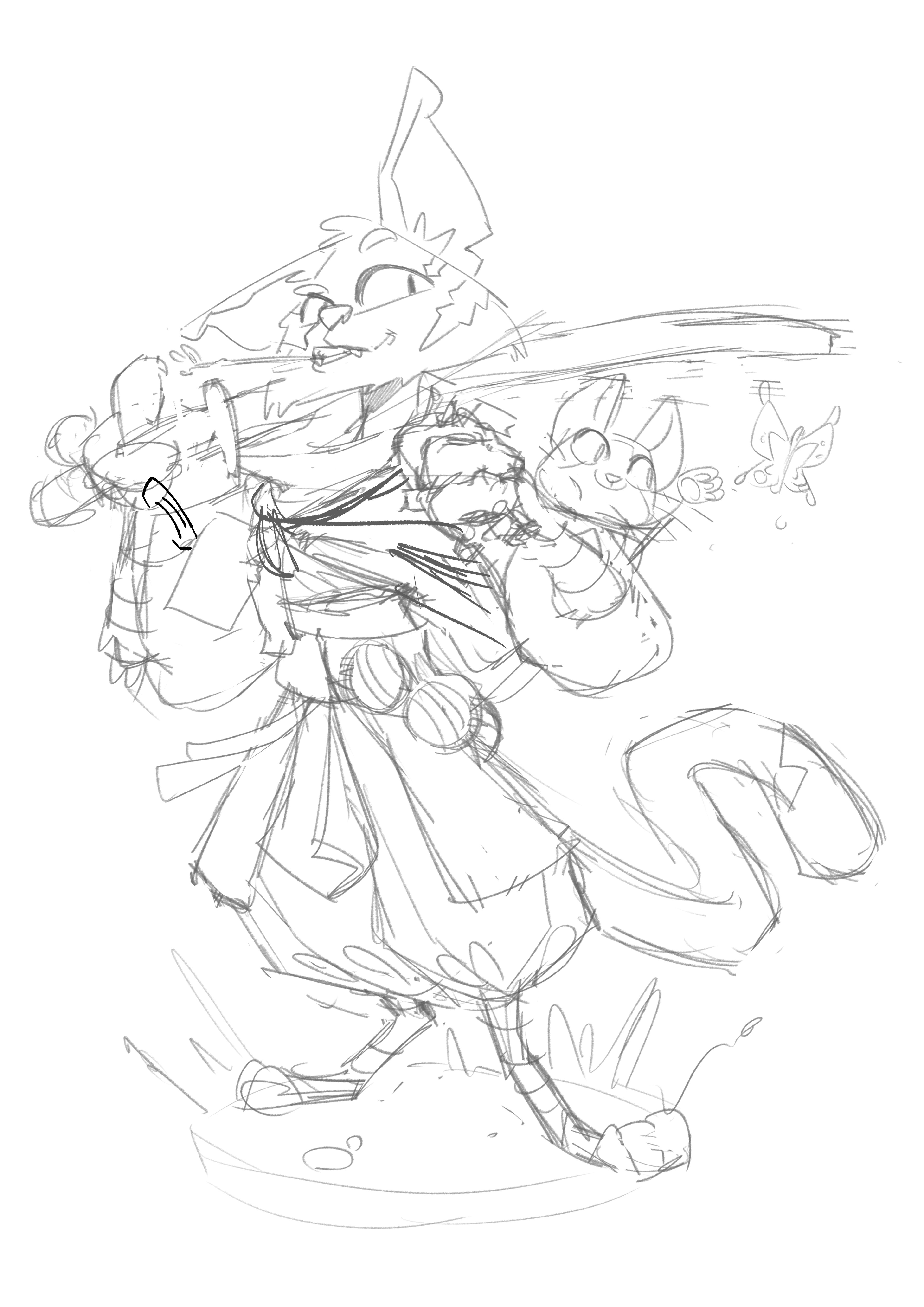 CATori the ninja sketch