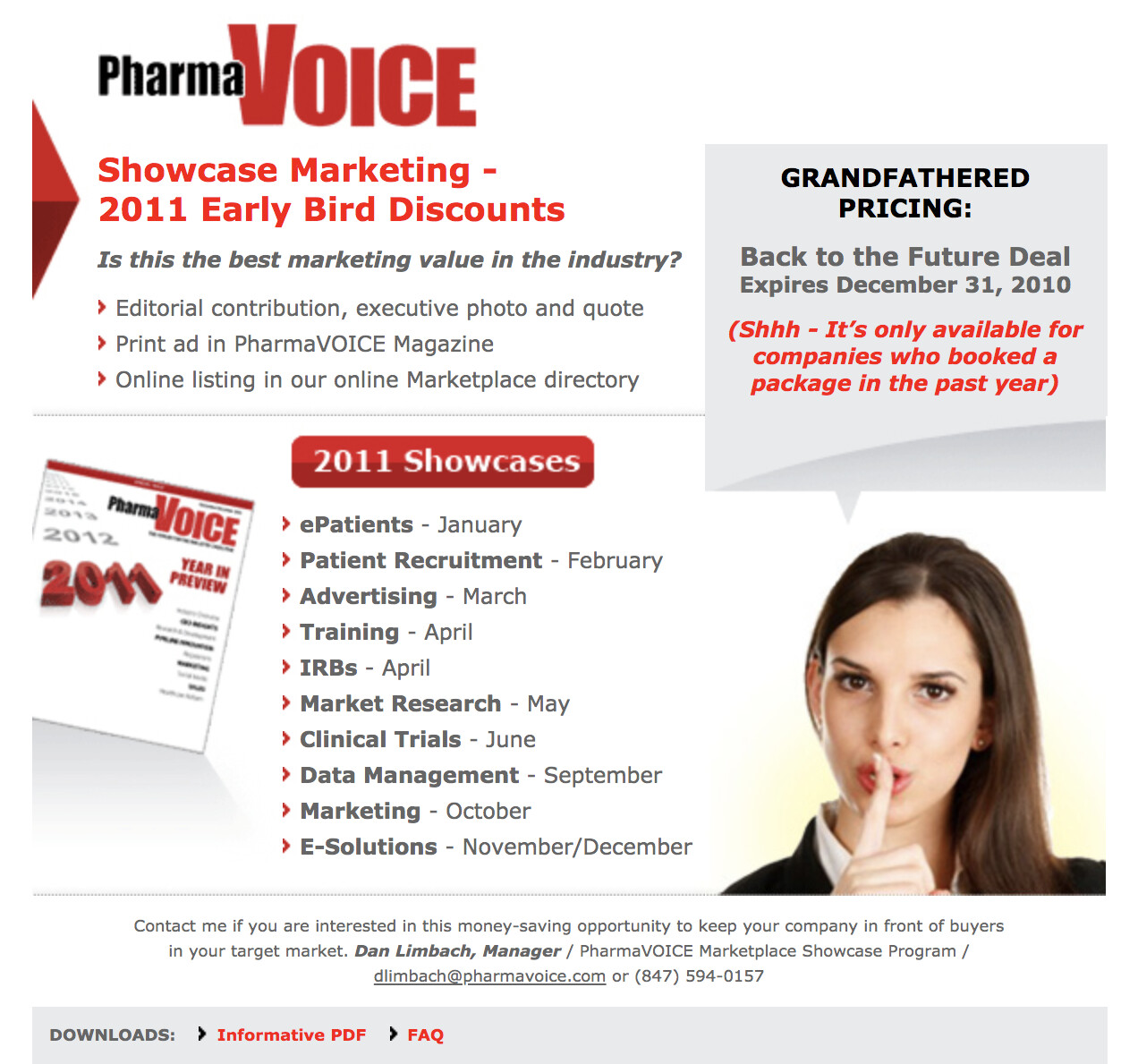 PharmaVOICE promotional email blast. Complete Design and code.