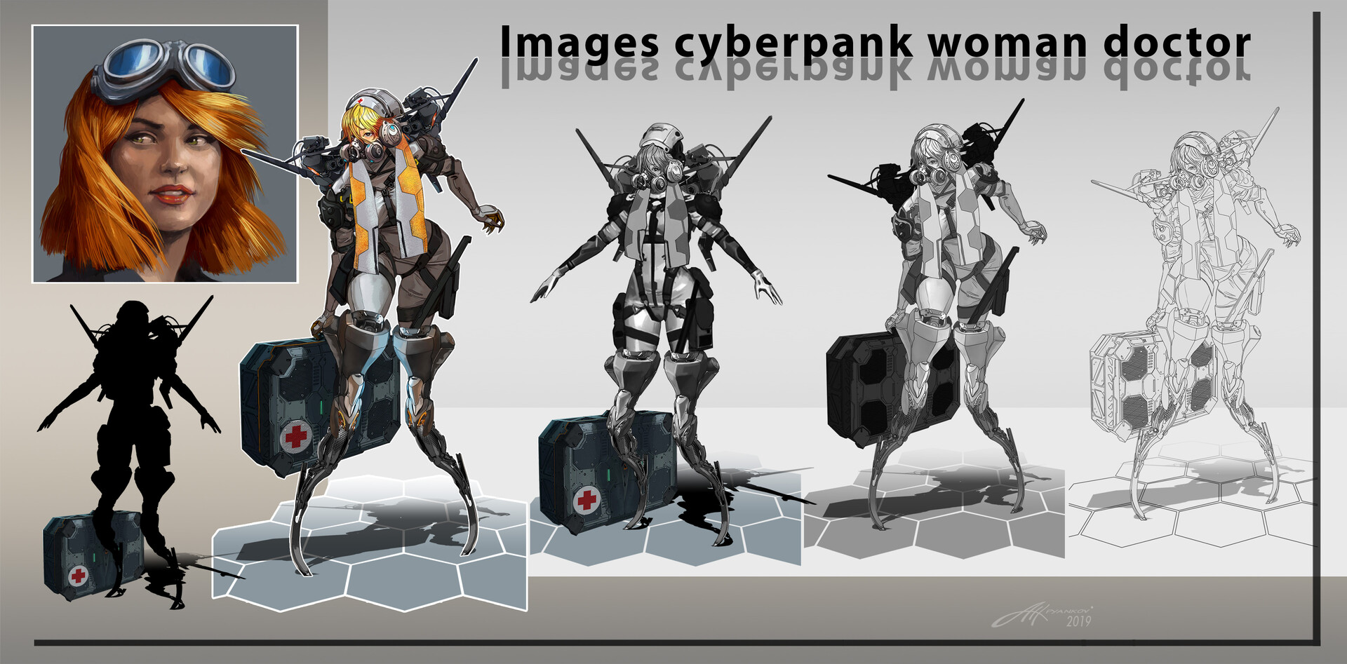 Artstation Cyberpunk Woman Doctor Andrey Pyankov