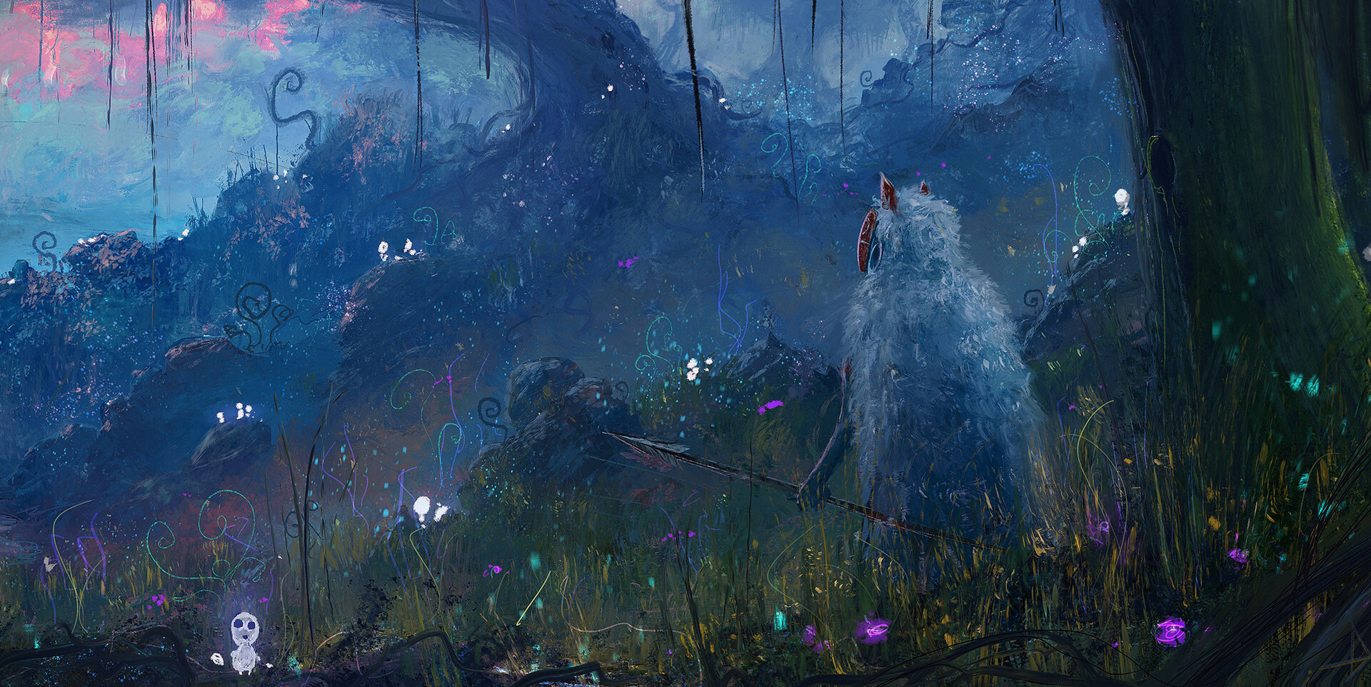 Artstation Princess Mononoke Fanart Wallpaper Damian Handzlik