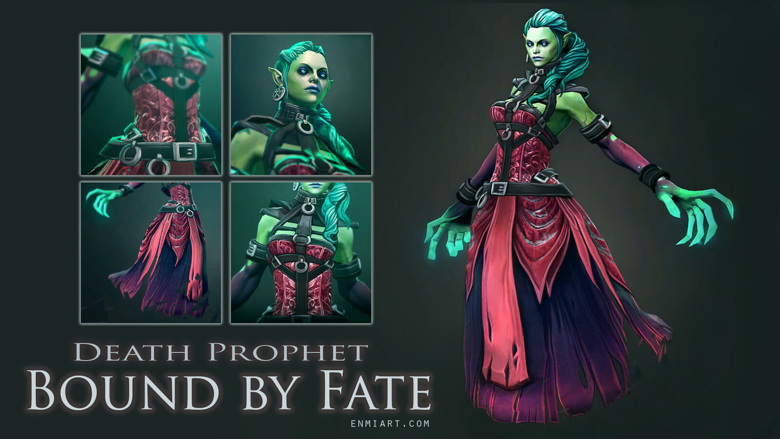 Hero skin set for Death Prophet in DOTA2. Concept, 3D modeling and textures.