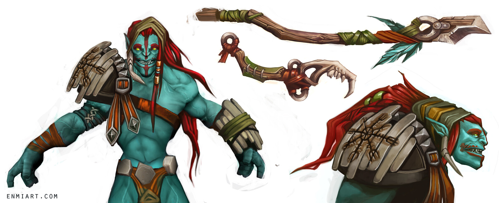Concept designs for the Huskar set.