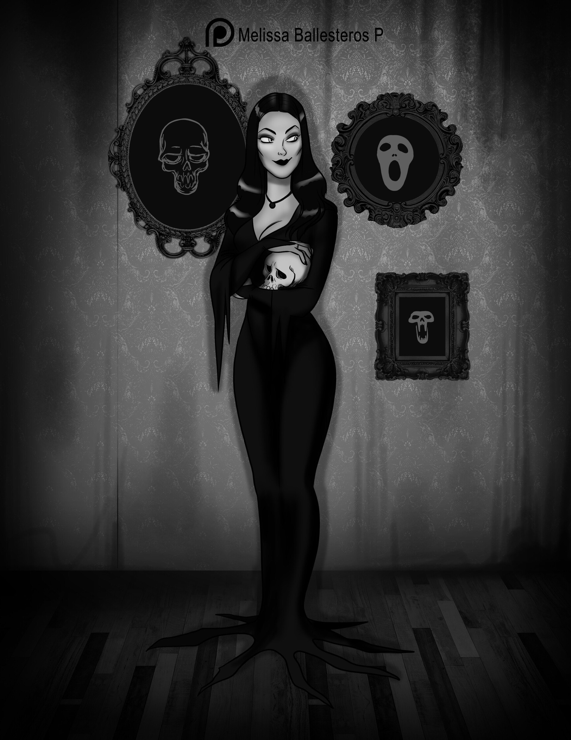 Melissa Ballesteros Morticia Addams Fan Art