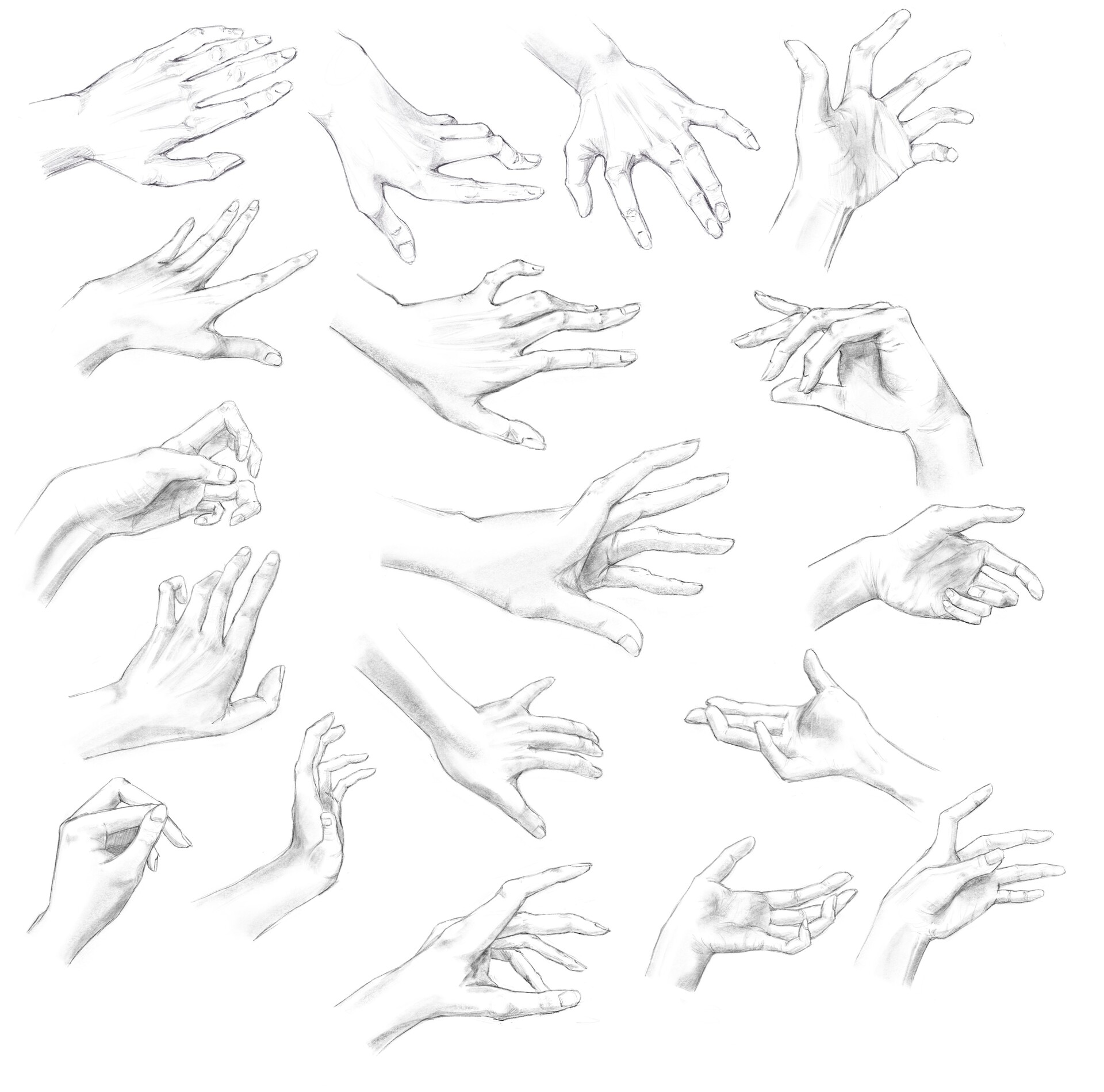 ArtStation - Anatomy study - hands