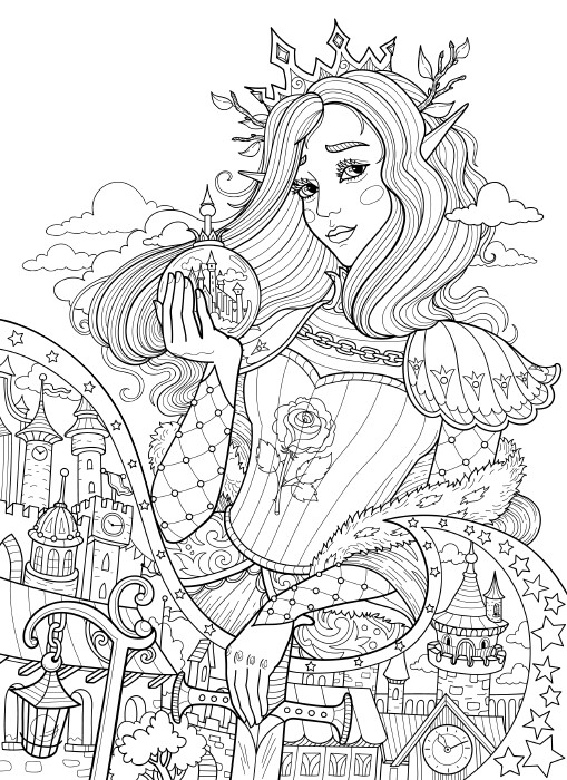 Forest Diver - Lineart | coloring book