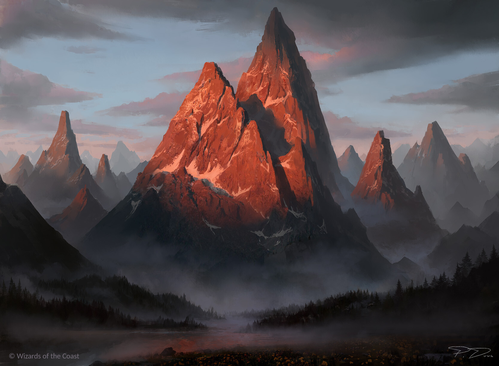 Magic The Gathering Mountain Land Art
