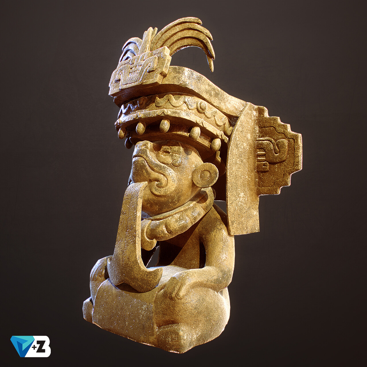 Artstation Zapotec Urn Diorama Digital