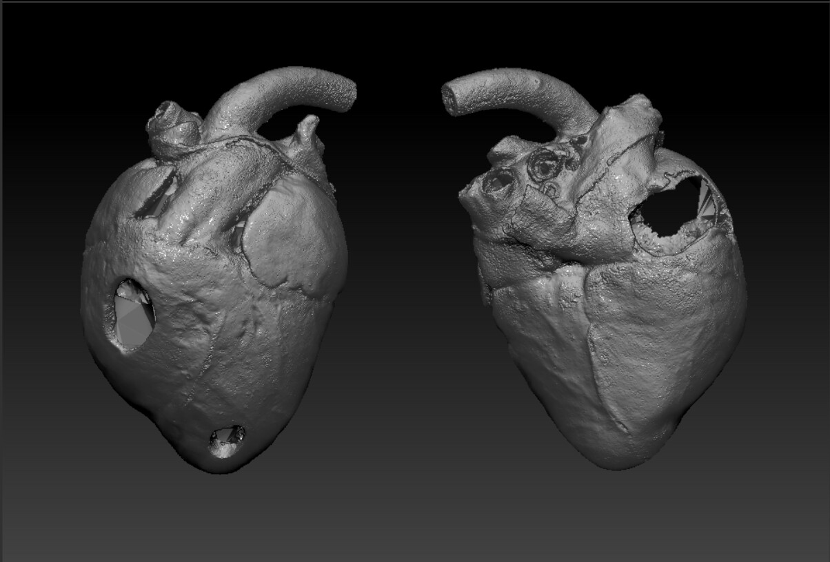 original models from photoscan; holes were originally viewing chambers 