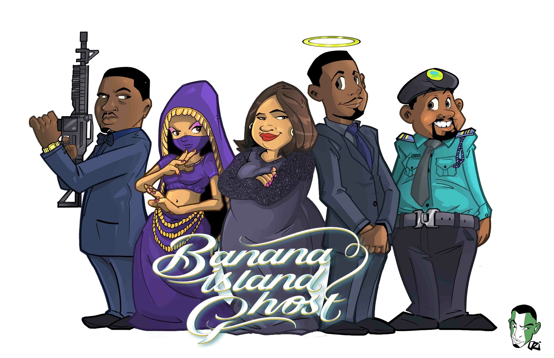 ArtStation BANANA ISLAND GHOST Movie Art Promo