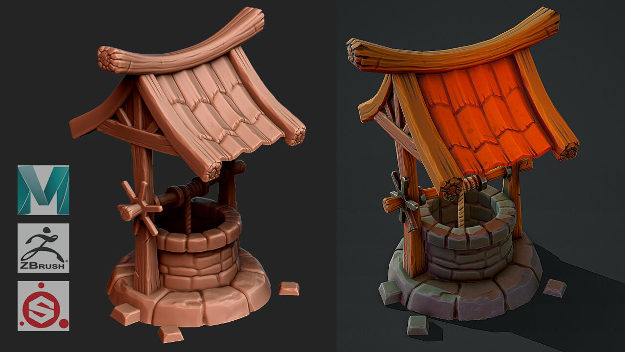Artstation Stylized Well 3dextrude Tutorials