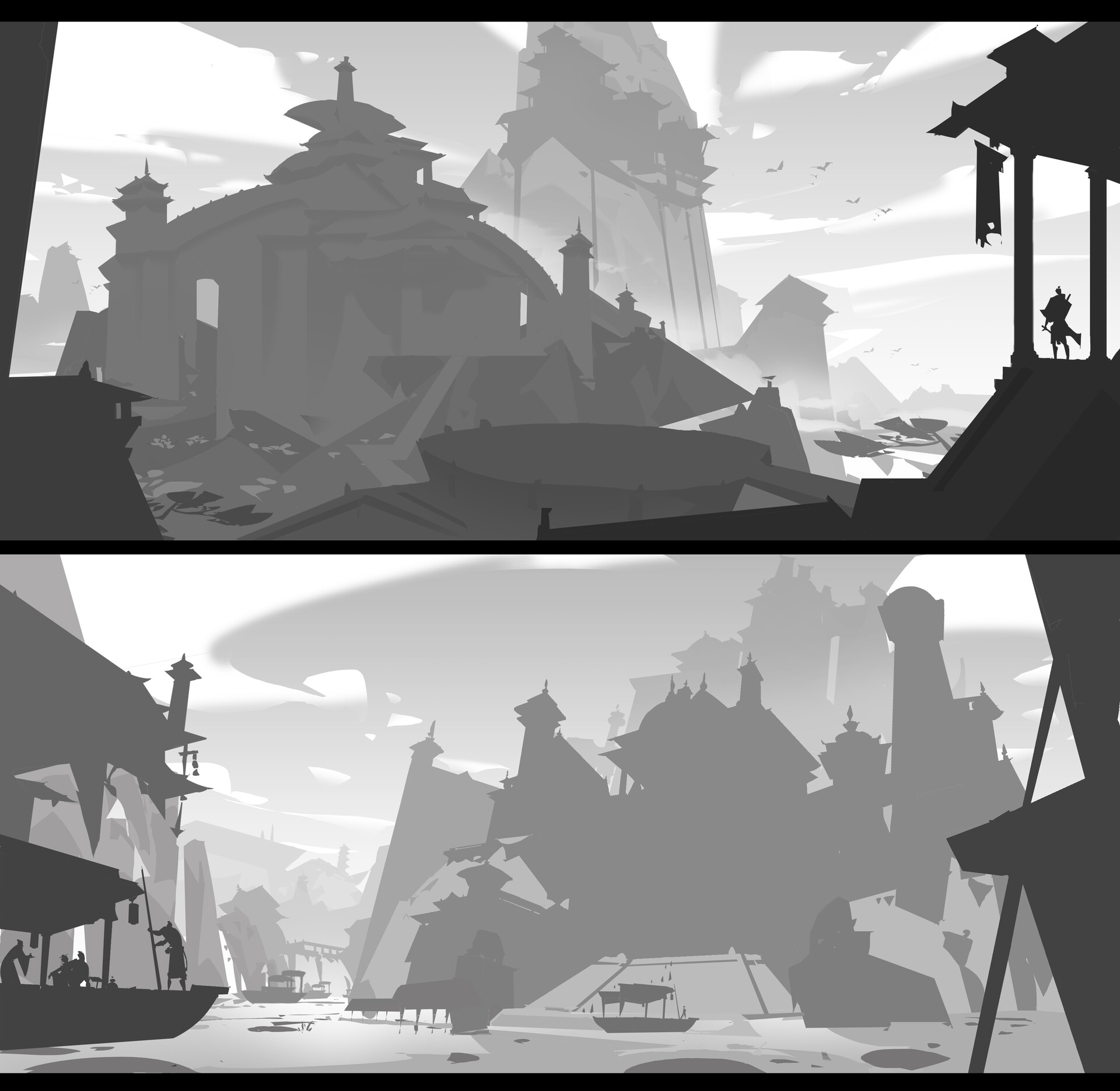 ArtStation - Black-and-white composition part1