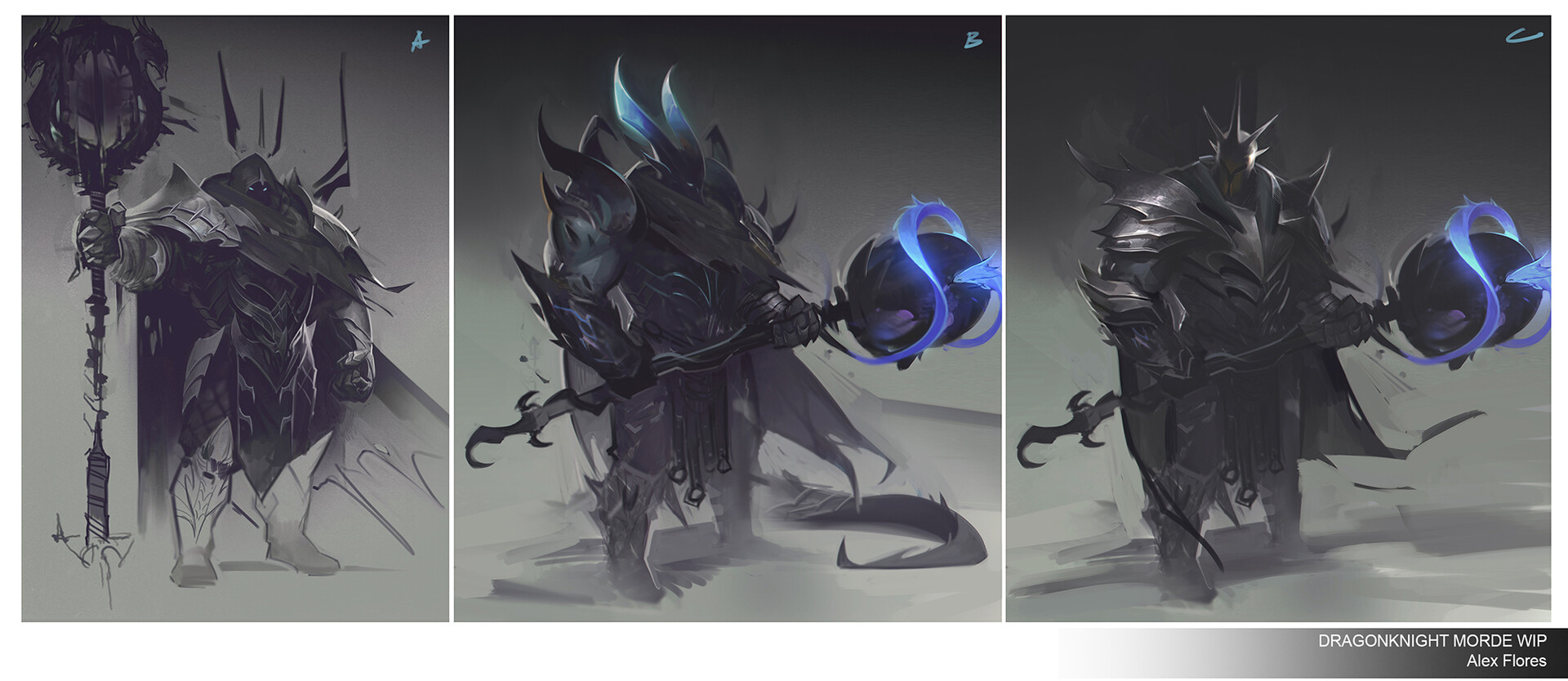 Artstation Dragonknight Mordekaiser Concept Art Alex Flores