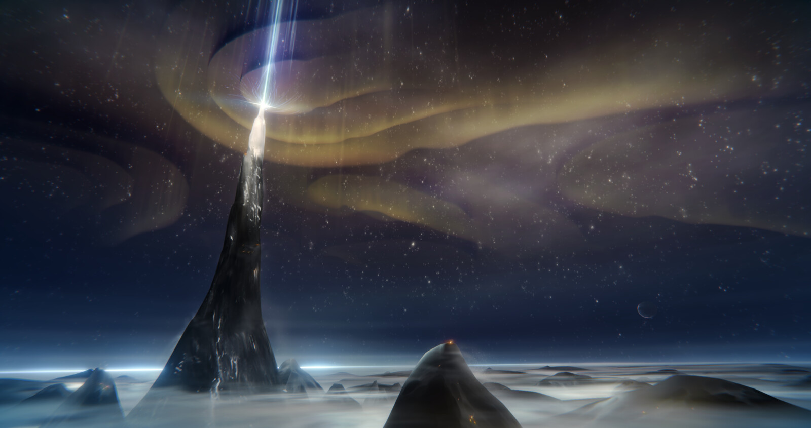 Some more color work, and adding a darker overlay to the front view of auroras.